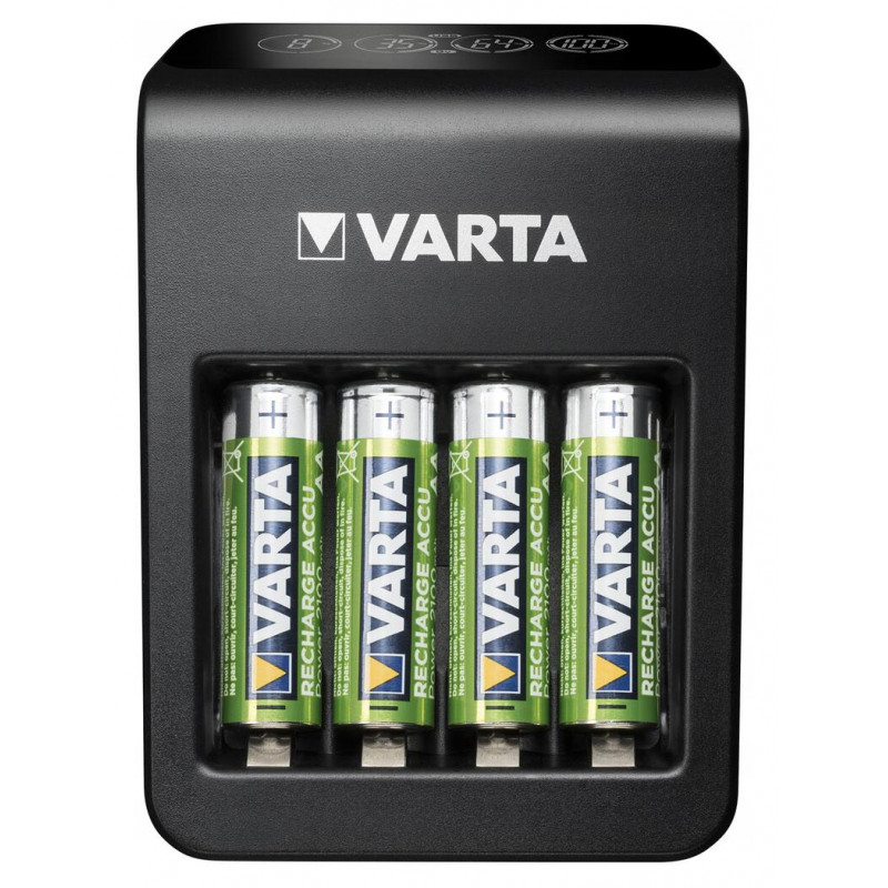 Фирменный комплект зарядное устройство Varta LCD Plug Charger Plus + 4 аккумулятора AA Varta 2100mah
