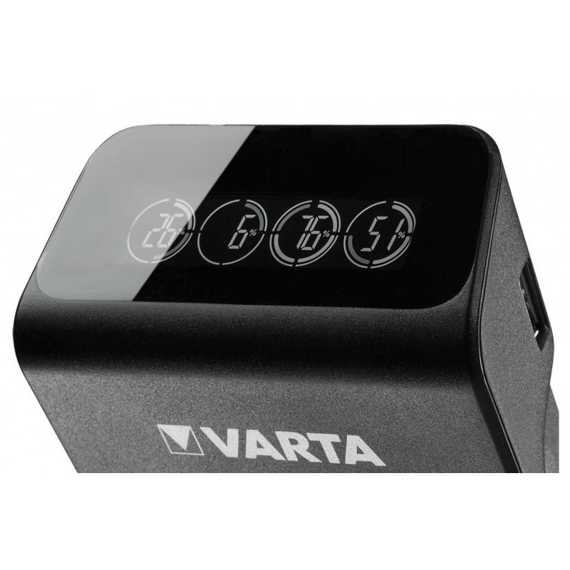 Фирменный комплект зарядное устройство Varta LCD Plug Charger Plus + 4 аккумулятора AA Varta 2100mah