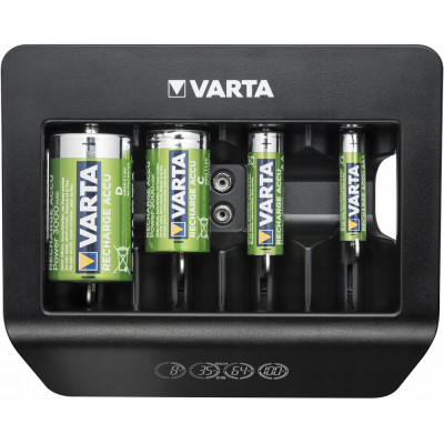 VARTA LCD Universal Charger Plus - универсальное зарядное устройство для аккумуляторов AA/AAA/C/D/Крона