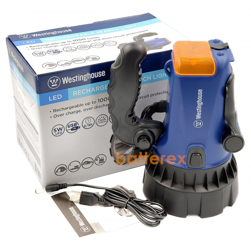 Фонарь Westinghouse WF1505 Search Light (встроенная батарея 4400mah, зарядка от USB) Фонарь Westinghouse WF1505 Search Light (встроенная батарея 4400mah, зарядка от USB)