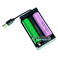 Westinghouse WBC-006-CB - зарядное устройство на 2 аккумулятора Li-Ion со встроенным USB-кабелем Westinghouse WBC-006-CB - зарядное устройство на 2 аккумулятора Li-Ion со встроенным USB-кабелем