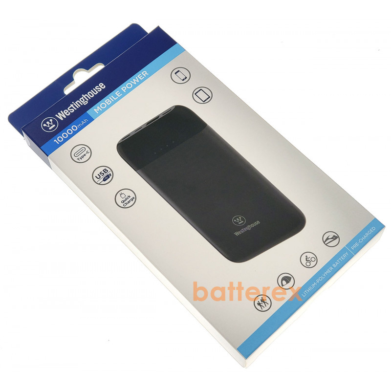 Повербанк Westinghouse WP13-100CB 10000mah быстрый заряд QuickCharge 3.0