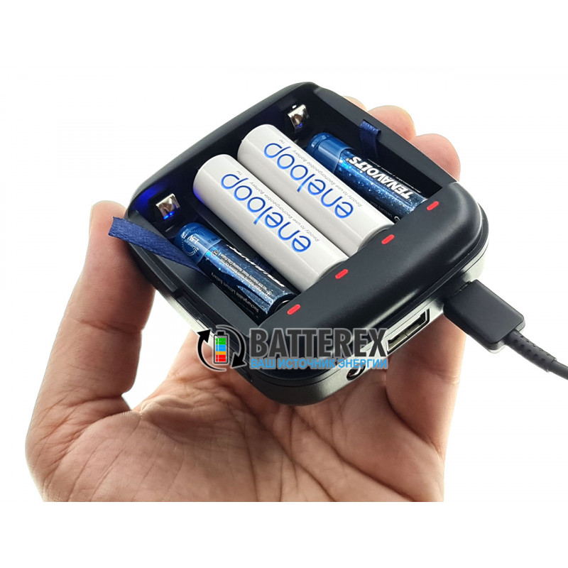 XTAR BC4 зарядное устройство для аккумуляторов Li-ion 1.5V и NiMH 1.2V типоразмеров АА/AAA XTAR BC4 зарядное устройство для аккумуляторов Li-ion 1.5V и NiMH 1.2V типоразмеров АА/AAA