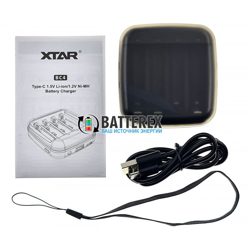 XTAR BC4 зарядное устройство для аккумуляторов Li-ion 1.5V и NiMH 1.2V типоразмеров АА/AAA XTAR BC4 зарядное устройство для аккумуляторов Li-ion 1.5V и NiMH 1.2V типоразмеров АА/AAA