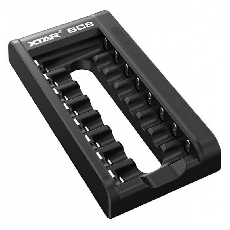 XTAR BC8 зарядное устройство на 8 аккумуляторов Li-ion 1.5V и NiMH 1.2V типоразмеров АА и AAA XTAR BC8 зарядное устройство на 8 аккумуляторов Li-ion 1.5V и NiMH 1.2V типоразмеров АА и AAA