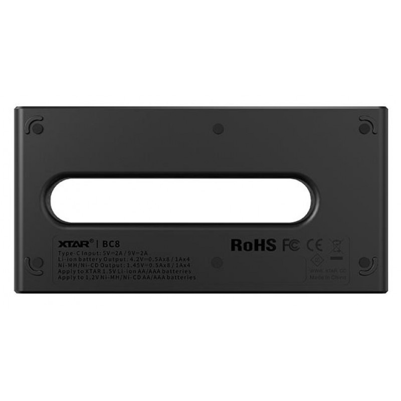 XTAR BC8 зарядное устройство на 8 аккумуляторов Li-ion 1.5V и NiMH 1.2V типоразмеров АА и AAA XTAR BC8 зарядное устройство на 8 аккумуляторов Li-ion 1.5V и NiMH 1.2V типоразмеров АА и AAA