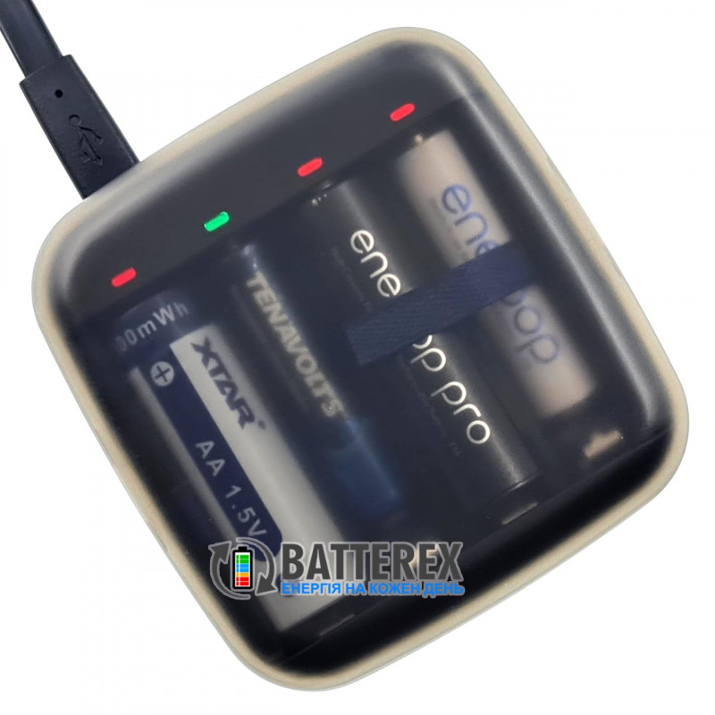 Зарядное устройство XTAR ET4S для аккумуляторов Li-ion 1.5V и NiMH 1.2V размеров АА и AAA Зарядное устройство XTAR ET4S для аккумуляторов Li-ion 1.5V и NiMH 1.2V размеров АА и AAA