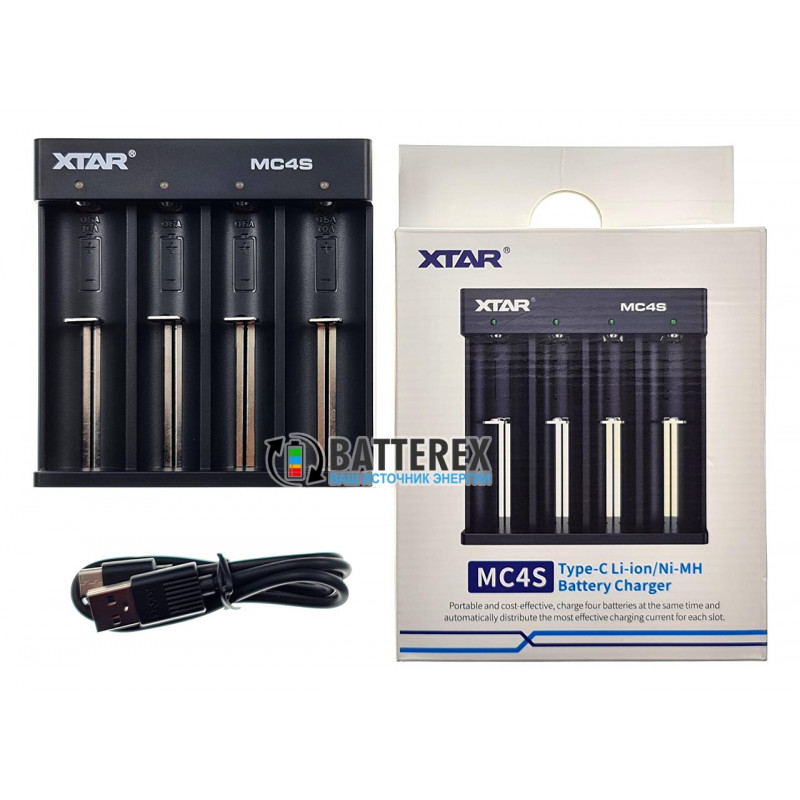 Зарядное устройство XTAR MC4S на 4 аккумулятора NiMH/Li-Ion Зарядное устройство XTAR MC4S на 4 аккумулятора NiMH/Li-Ion