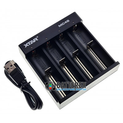 XTAR MC4S - универсальное зарядное устройство на 4 аккумулятора NiMH и Li-Ion с подключением через USB Type-C