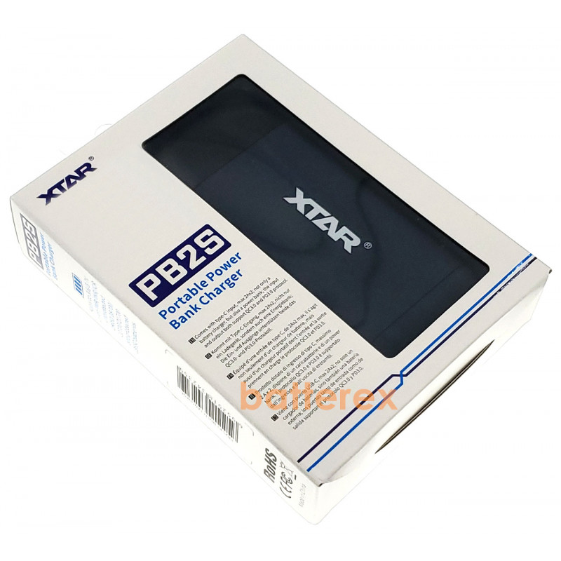 XTAR PB2S Black - повербанк на 2 аккумулятора 18650/20700/21700 с функцией быстрого заряда QuickCharge XTAR PB2S Black - повербанк на 2 аккумулятора 18650/20700/21700 с функцией быстрого заряда QuickCharge