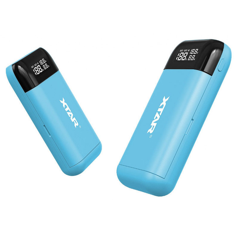 XTAR PB2S Blue - повербанк на 2 аккумулятора 18650/20700/21700 с функцией быстрого заряда QuickCharge XTAR PB2S Blue - повербанк на 2 аккумулятора 18650/20700/21700 с функцией быстрого заряда QuickCharge