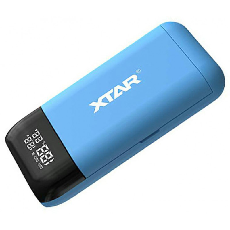 XTAR PB2S Blue - повербанк на 2 аккумулятора 18650/20700/21700 с функцией быстрого заряда QuickCharge XTAR PB2S Blue - повербанк на 2 аккумулятора 18650/20700/21700 с функцией быстрого заряда QuickCharge