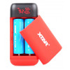XTAR PB2S Red - зарядка-повербанк на 2 аккумулятора 18650/20700/21700 с функцией быстрого заряда QuickCharge