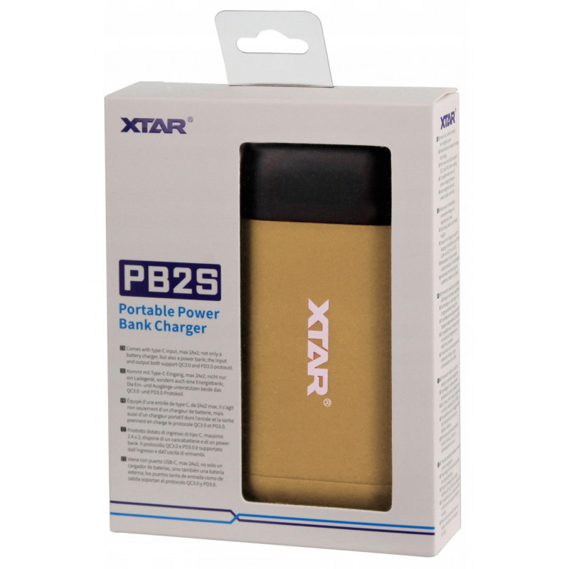XTAR PB2S Yellow - повербанк на 2 аккумулятора 18650/20700/21700 с функцией быстрого заряда QuickCharge XTAR PB2S Yellow - повербанк на 2 аккумулятора 18650/20700/21700 с функцией быстрого заряда QuickCharge