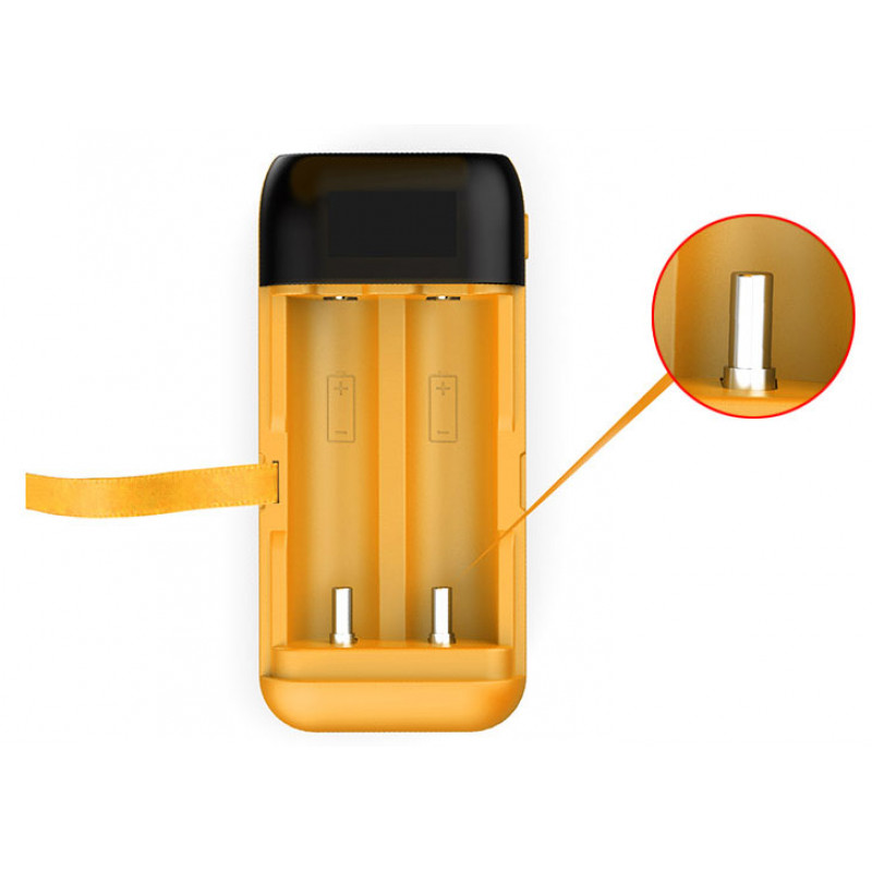 XTAR PB2S Yellow - повербанк на 2 аккумулятора 18650/20700/21700 с функцией быстрого заряда QuickCharge XTAR PB2S Yellow - повербанк на 2 аккумулятора 18650/20700/21700 с функцией быстрого заряда QuickCharge