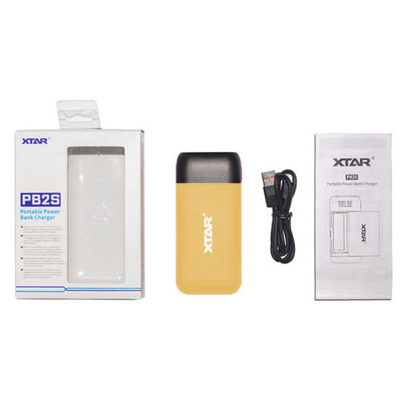 XTAR PB2S Yellow - повербанк на 2 аккумулятора 18650/20700/21700 с функцией быстрого заряда QuickCharge XTAR PB2S Yellow - повербанк на 2 аккумулятора 18650/20700/21700 с функцией быстрого заряда QuickCharge