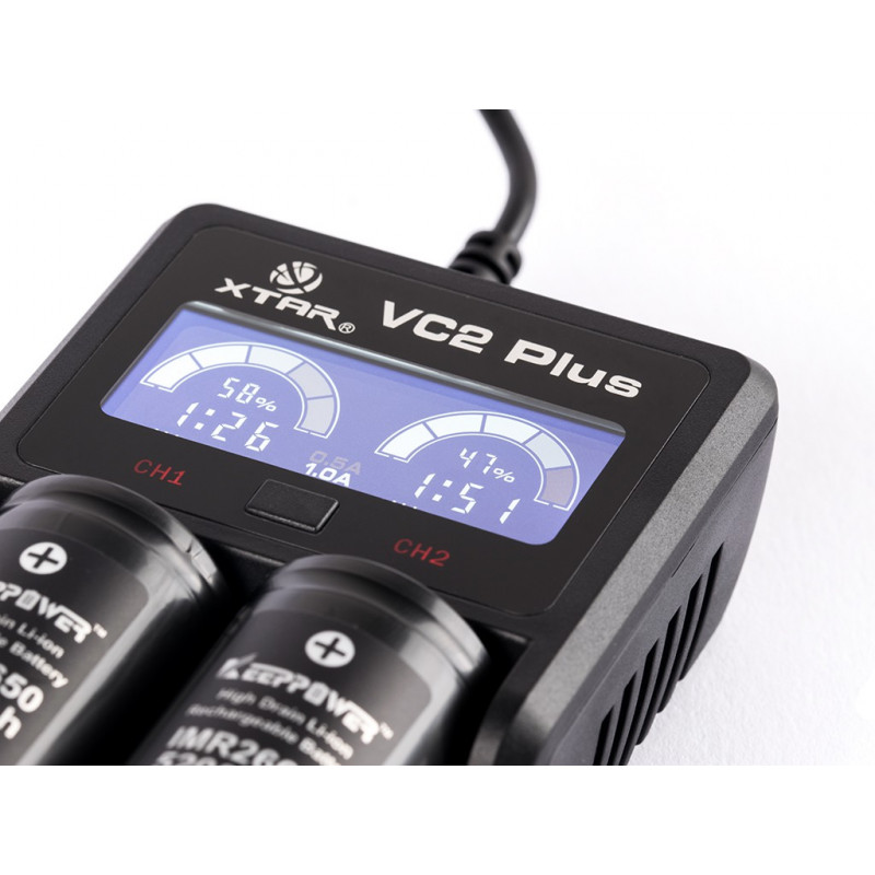  XTAR VC2 Master Plus - универсальная зарядка для Ni-MH/Li-Ion аккумуляторов с функцией PowerBank
