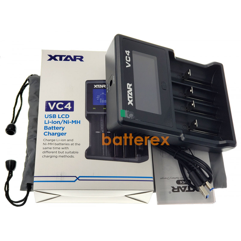 XTAR VC4 - зарядное устройство для Li-Ion и Ni-MH (AA, AAA, C, D) аккумуляторов XTAR VC4 - зарядное устройство для Li-Ion и Ni-MH (AA, AAA, C, D) аккумуляторов