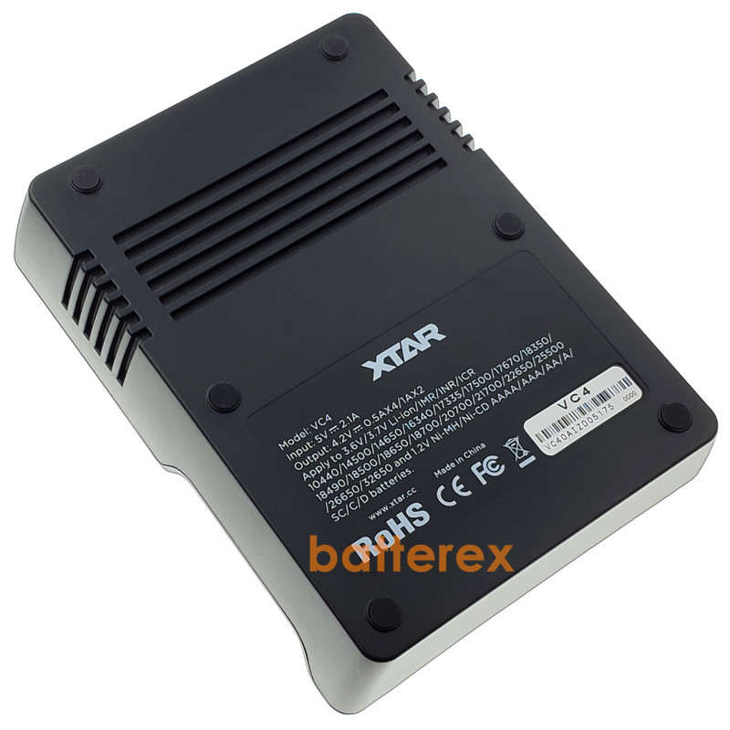 XTAR VC4 - зарядное устройство для Li-Ion и Ni-MH (AA, AAA, C, D) аккумуляторов XTAR VC4 - зарядное устройство для Li-Ion и Ni-MH (AA, AAA, C, D) аккумуляторов