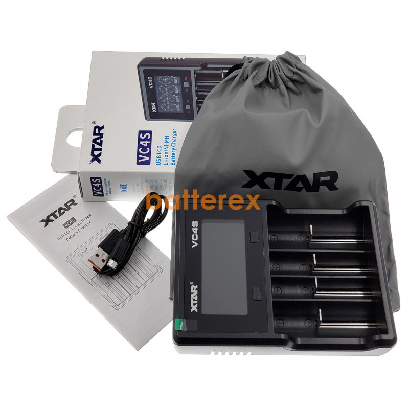XTAR VC4S - интеллектуальная зарядка с разрядом для аккумуляторов Li-Ion/Ni-MH XTAR VC4S - интеллектуальная зарядка с разрядом для аккумуляторов Li-Ion/Ni-MH