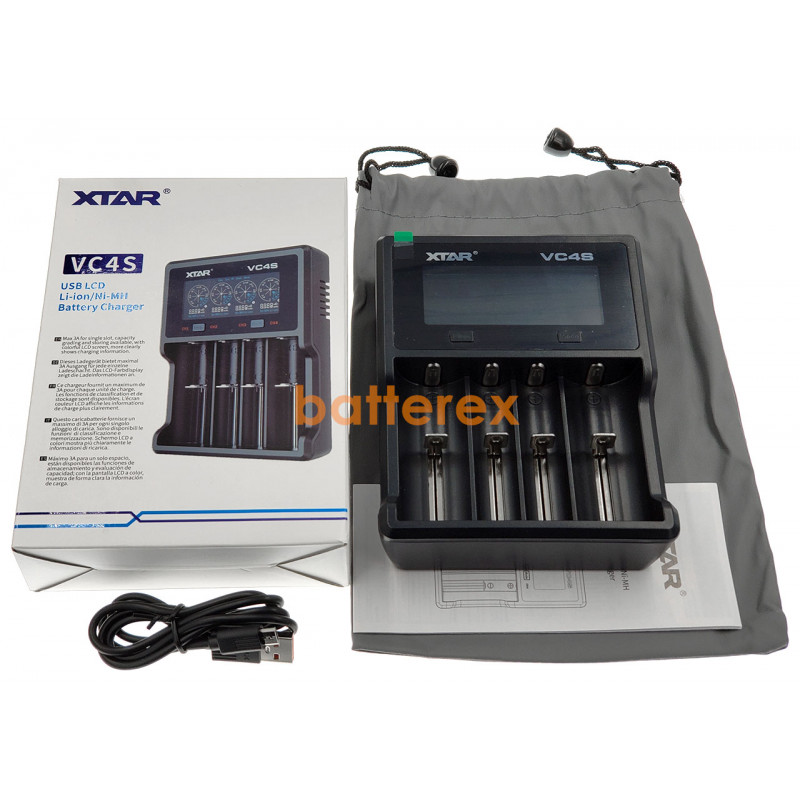 XTAR VC4S - интеллектуальная зарядка с разрядом для аккумуляторов Li-Ion/Ni-MH XTAR VC4S - интеллектуальная зарядка с разрядом для аккумуляторов Li-Ion/Ni-MH