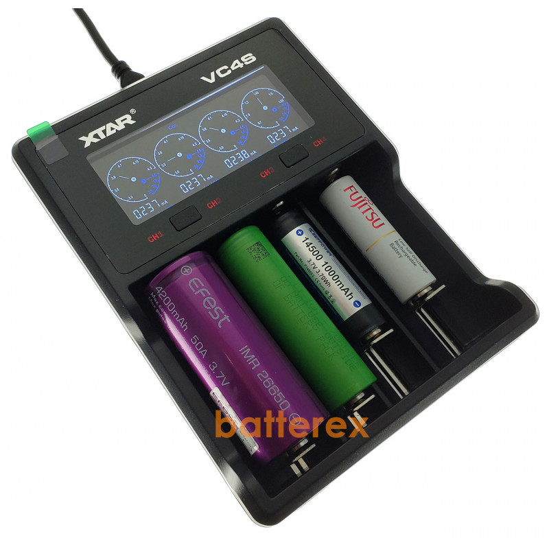 XTAR VC4S - интеллектуальная зарядка с разрядом для аккумуляторов Li-Ion/Ni-MH XTAR VC4S - интеллектуальная зарядка с разрядом для аккумуляторов Li-Ion/Ni-MH