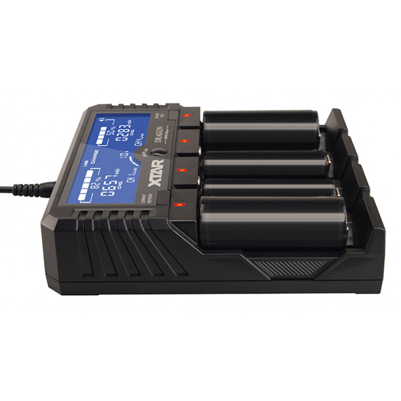 XTAR VP4 Plus Dragon - профессиональное зарядное устройство для Li-Ion/Ni-MH/Ni-Cd аккумуляторов